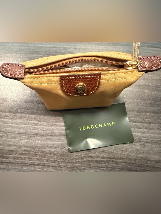 Longchamp Handbags - Longchamp Tan and Brown Nylon Change Pouch